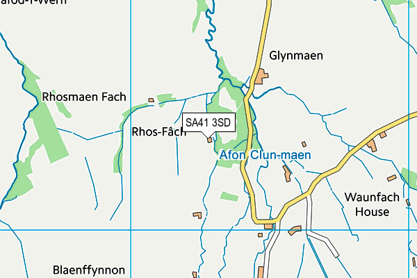 SA41 3SD map - OS VectorMap District (Ordnance Survey) SA41 3SD map - OS VectorMap District (Ordnance Survey)