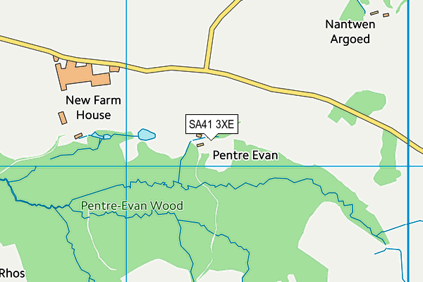 SA41 3XE map - OS VectorMap District (Ordnance Survey) SA41 3XE map - OS VectorMap District (Ordnance Survey)