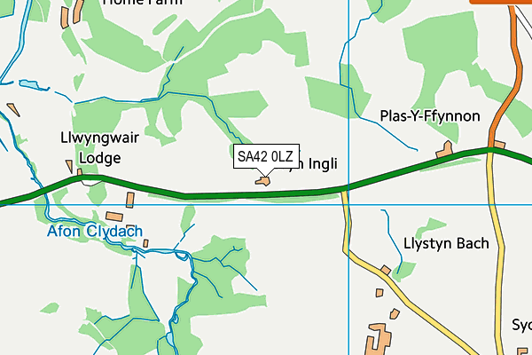 SA42 0LZ map - OS VectorMap District (Ordnance Survey)