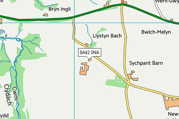 SA42 0NA map - OS VectorMap District (Ordnance Survey)
