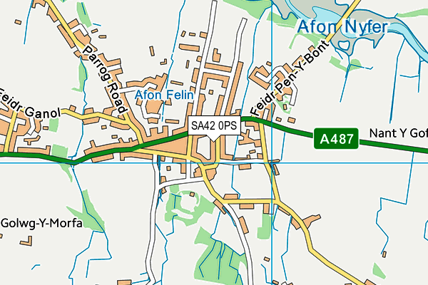 SA42 0PS map - OS VectorMap District (Ordnance Survey) SA42 0PS map - OS VectorMap District (Ordnance Survey)