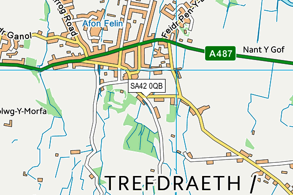 SA42 0QB map - OS VectorMap District (Ordnance Survey) SA42 0QB map - OS VectorMap District (Ordnance Survey)