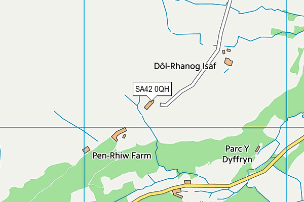 SA42 0QH map - OS VectorMap District (Ordnance Survey) SA42 0QH map - OS VectorMap District (Ordnance Survey)