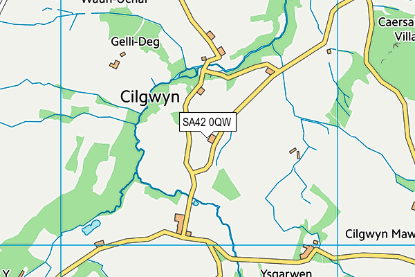 SA42 0QW map - OS VectorMap District (Ordnance Survey)