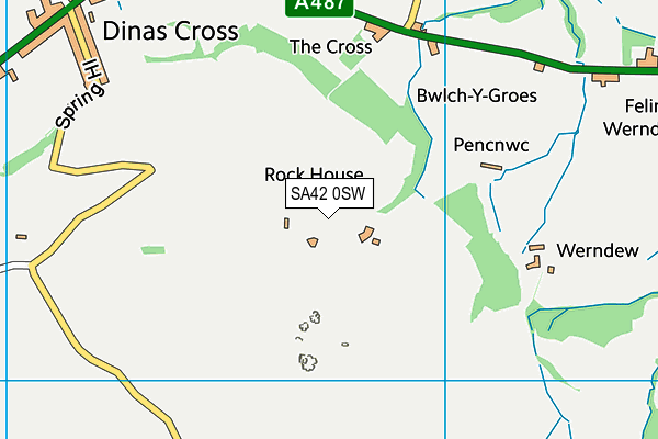 SA42 0SW map - OS VectorMap District (Ordnance Survey) SA42 0SW map - OS VectorMap District (Ordnance Survey)