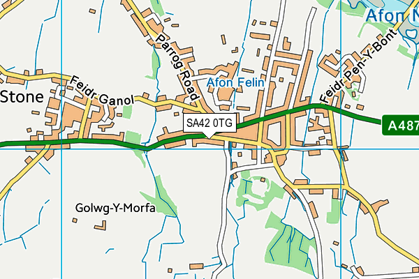 SA42 0TG map - OS VectorMap District (Ordnance Survey) SA42 0TG map - OS VectorMap District (Ordnance Survey)