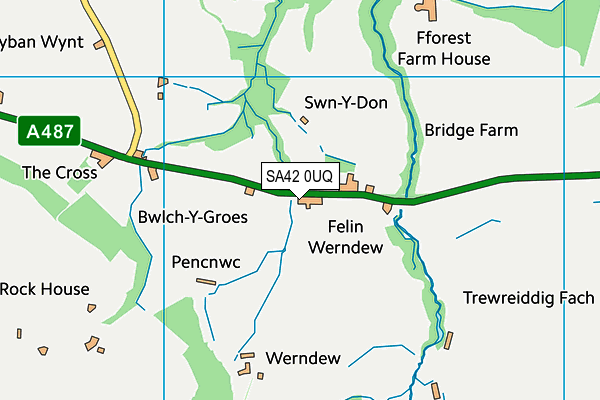 SA42 0UQ map - OS VectorMap District (Ordnance Survey)