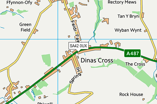 SA42 0UX map - OS VectorMap District (Ordnance Survey) SA42 0UX map - OS VectorMap District (Ordnance Survey)