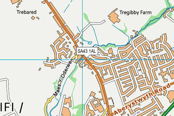 SA43 1AL map - OS VectorMap District (Ordnance Survey) SA43 1AL map - OS VectorMap District (Ordnance Survey)