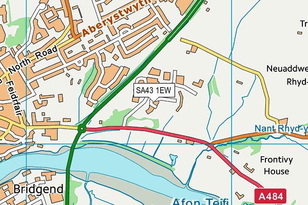 SA43 1EW map - OS VectorMap District (Ordnance Survey) SA43 1EW map - OS VectorMap District (Ordnance Survey)