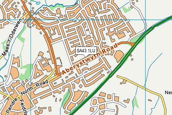 SA43 1LU map - OS VectorMap District (Ordnance Survey) SA43 1LU map - OS VectorMap District (Ordnance Survey)