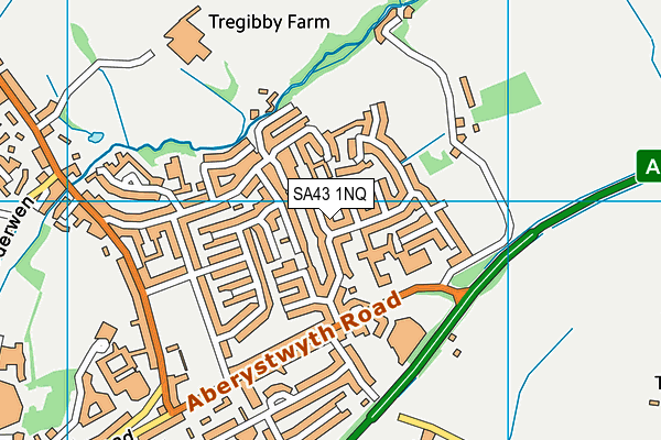 SA43 1NQ map - OS VectorMap District (Ordnance Survey) SA43 1NQ map - OS VectorMap District (Ordnance Survey)