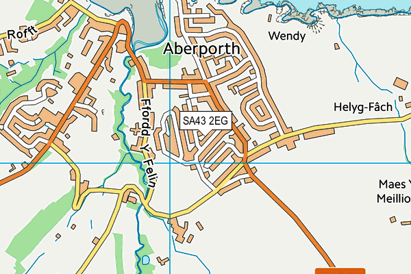SA43 2EG map - OS VectorMap District (Ordnance Survey) SA43 2EG map - OS VectorMap District (Ordnance Survey)