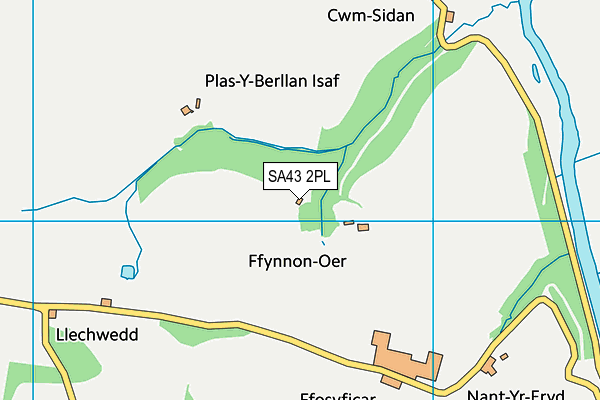 SA43 2PL map - OS VectorMap District (Ordnance Survey) SA43 2PL map - OS VectorMap District (Ordnance Survey)