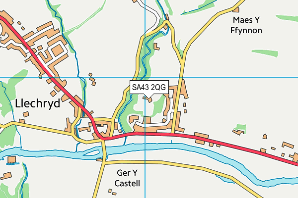 SA43 2QG map - OS VectorMap District (Ordnance Survey)