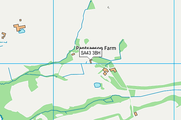 SA43 3BH map - OS VectorMap District (Ordnance Survey) SA43 3BH map - OS VectorMap District (Ordnance Survey)
