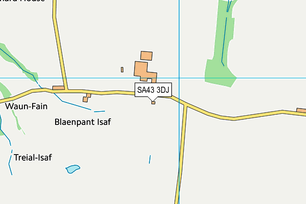 SA43 3DJ map - OS VectorMap District (Ordnance Survey) SA43 3DJ map - OS VectorMap District (Ordnance Survey)