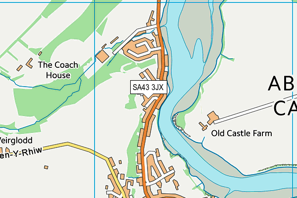 SA43 3JX map - OS VectorMap District (Ordnance Survey) SA43 3JX map - OS VectorMap District (Ordnance Survey)