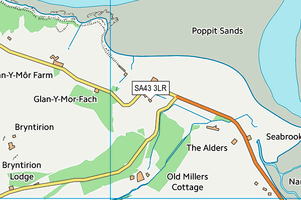 SA43 3LR map - OS VectorMap District (Ordnance Survey) SA43 3LR map - OS VectorMap District (Ordnance Survey)