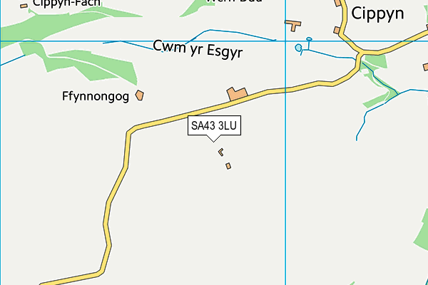SA43 3LU map - OS VectorMap District (Ordnance Survey) SA43 3LU map - OS VectorMap District (Ordnance Survey)