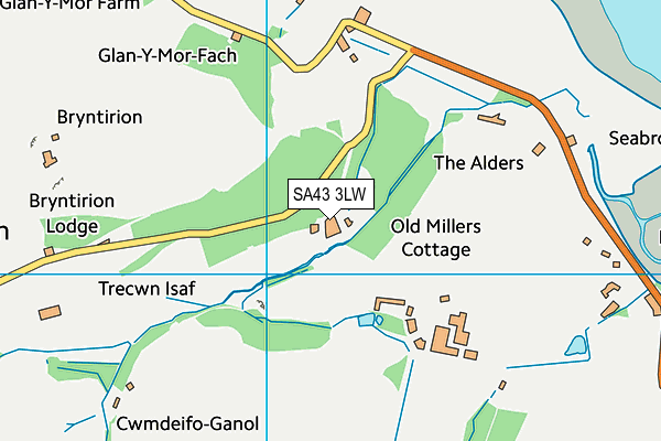 SA43 3LW map - OS VectorMap District (Ordnance Survey) SA43 3LW map - OS VectorMap District (Ordnance Survey)