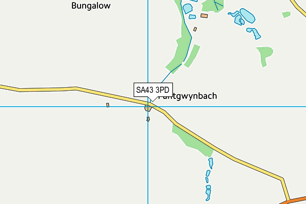 SA43 3PD map - OS VectorMap District (Ordnance Survey) SA43 3PD map - OS VectorMap District (Ordnance Survey)