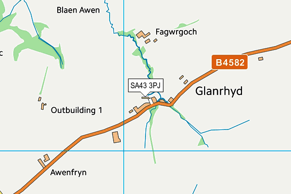 SA43 3PJ map - OS VectorMap District (Ordnance Survey) SA43 3PJ map - OS VectorMap District (Ordnance Survey)