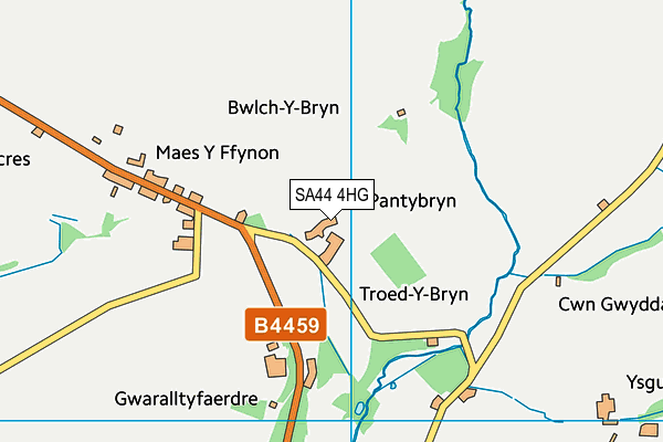 SA44 4HG map - OS VectorMap District (Ordnance Survey) SA44 4HG map - OS VectorMap District (Ordnance Survey)