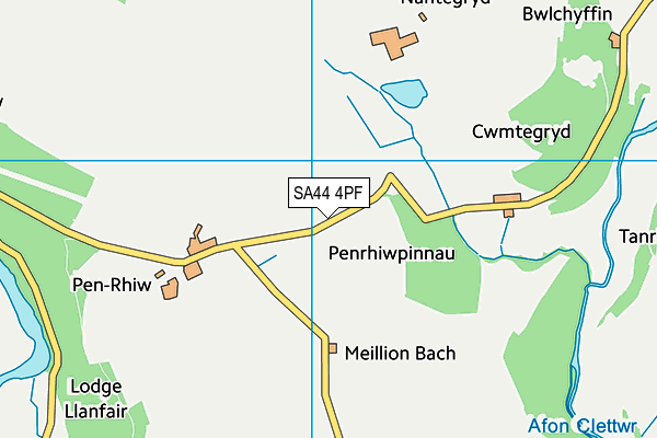 SA44 4PF map - OS VectorMap District (Ordnance Survey) SA44 4PF map - OS VectorMap District (Ordnance Survey)