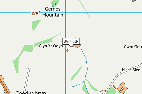 SA44 5JP map - OS VectorMap District (Ordnance Survey) SA44 5JP map - OS VectorMap District (Ordnance Survey)