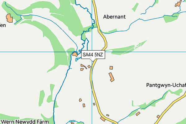 SA44 5NZ map - OS VectorMap District (Ordnance Survey) SA44 5NZ map - OS VectorMap District (Ordnance Survey)