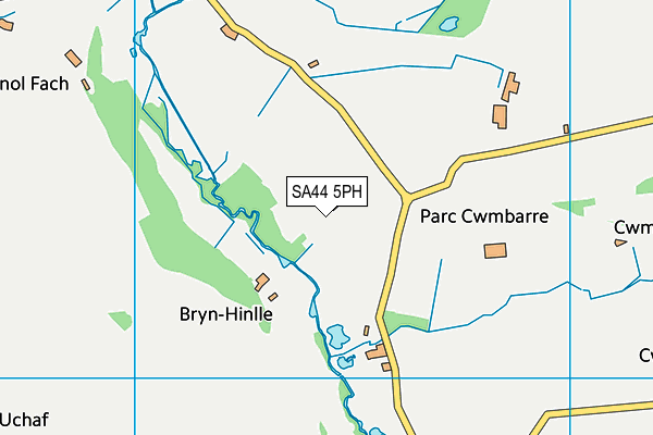 SA44 5PH map - OS VectorMap District (Ordnance Survey) SA44 5PH map - OS VectorMap District (Ordnance Survey)