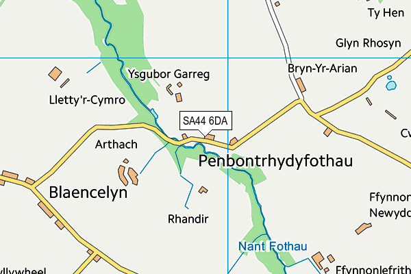 SA44 6DA map - OS VectorMap District (Ordnance Survey) SA44 6DA map - OS VectorMap District (Ordnance Survey)