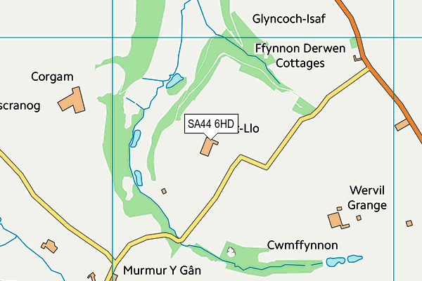 SA44 6HD map - OS VectorMap District (Ordnance Survey) SA44 6HD map - OS VectorMap District (Ordnance Survey)