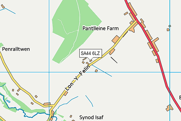 SA44 6LZ map - OS VectorMap District (Ordnance Survey) SA44 6LZ map - OS VectorMap District (Ordnance Survey)