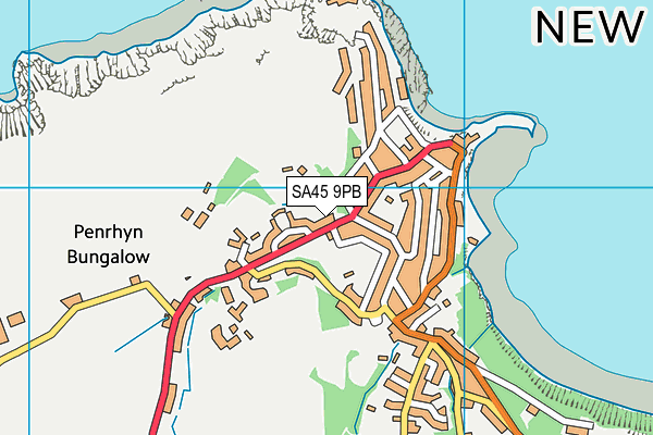 SA45 9PB map - OS VectorMap District (Ordnance Survey) SA45 9PB map - OS VectorMap District (Ordnance Survey)