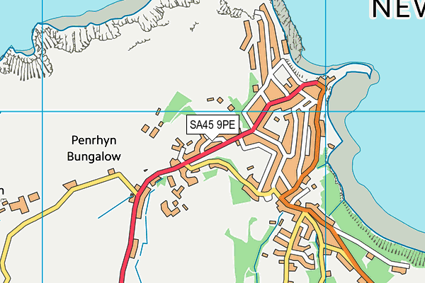 SA45 9PE map - OS VectorMap District (Ordnance Survey) SA45 9PE map - OS VectorMap District (Ordnance Survey)