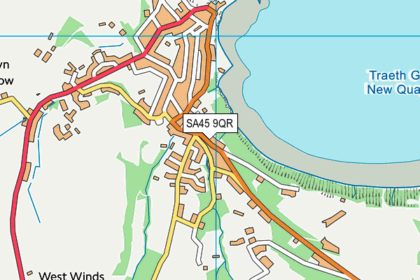 SA45 9QR map - OS VectorMap District (Ordnance Survey) SA45 9QR map - OS VectorMap District (Ordnance Survey)