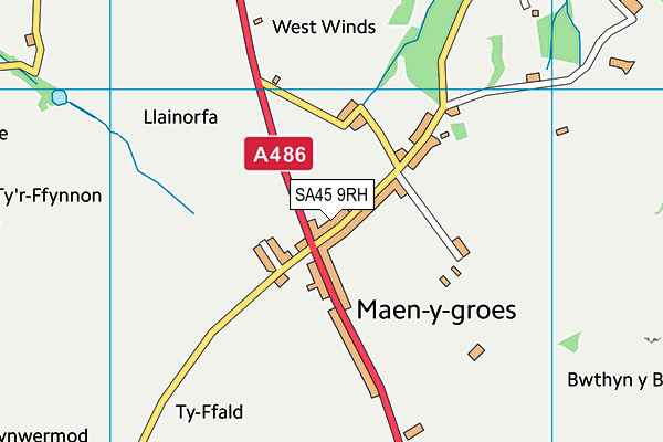 SA45 9RH map - OS VectorMap District (Ordnance Survey) SA45 9RH map - OS VectorMap District (Ordnance Survey)