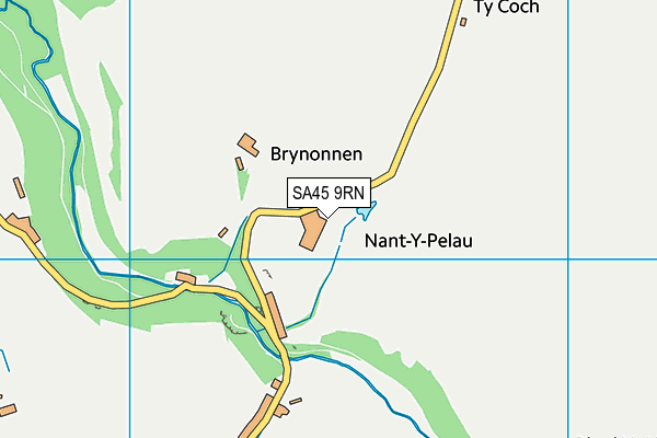 SA45 9RN map - OS VectorMap District (Ordnance Survey)
