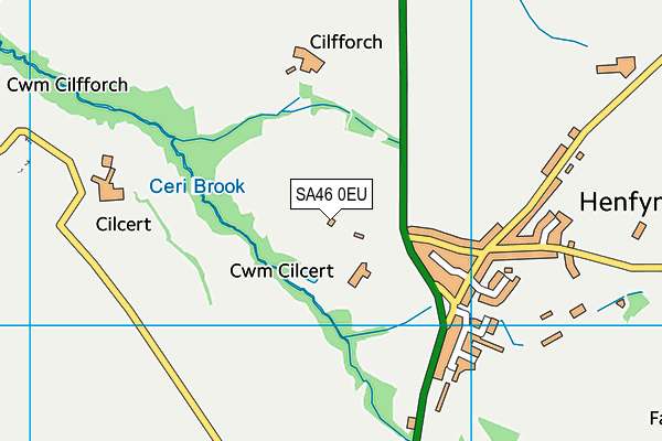 SA46 0EU map - OS VectorMap District (Ordnance Survey) SA46 0EU map - OS VectorMap District (Ordnance Survey)