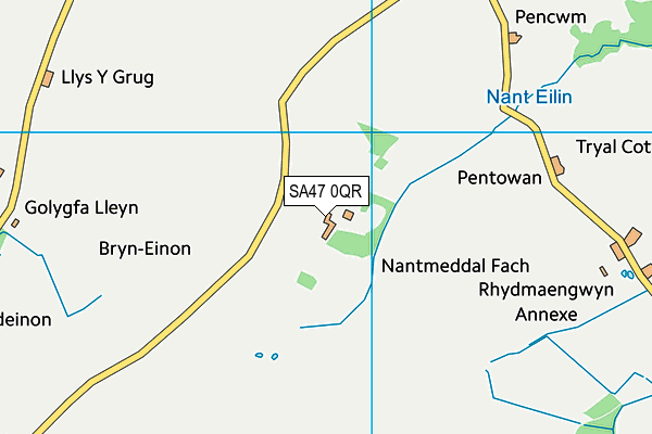 SA47 0QR map - OS VectorMap District (Ordnance Survey) SA47 0QR map - OS VectorMap District (Ordnance Survey)