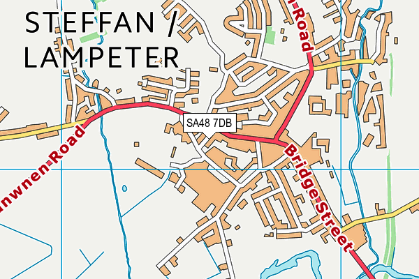 SA48 7DB map - OS VectorMap District (Ordnance Survey) SA48 7DB map - OS VectorMap District (Ordnance Survey)