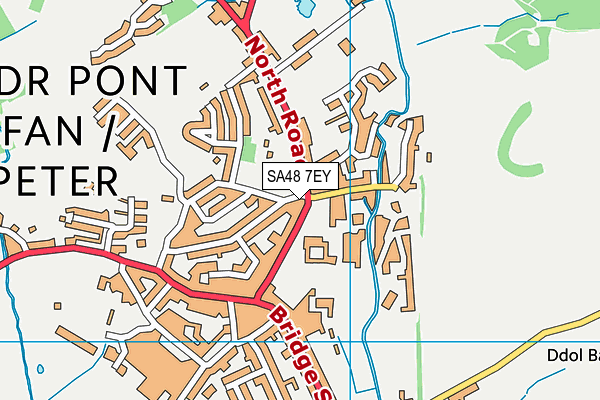 SA48 7EY map - OS VectorMap District (Ordnance Survey) SA48 7EY map - OS VectorMap District (Ordnance Survey)