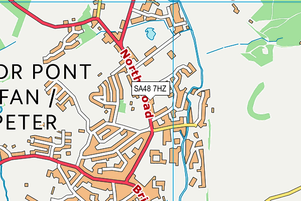 SA48 7HZ map - OS VectorMap District (Ordnance Survey)