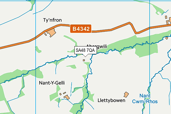 SA48 7QA map - OS VectorMap District (Ordnance Survey) SA48 7QA map - OS VectorMap District (Ordnance Survey)