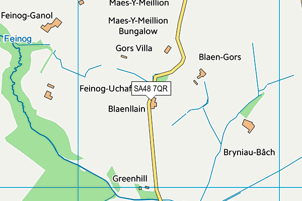 SA48 7QR map - OS VectorMap District (Ordnance Survey) SA48 7QR map - OS VectorMap District (Ordnance Survey)