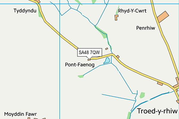 SA48 7QW map - OS VectorMap District (Ordnance Survey) SA48 7QW map - OS VectorMap District (Ordnance Survey)
