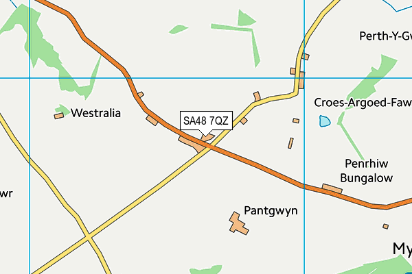 SA48 7QZ map - OS VectorMap District (Ordnance Survey) SA48 7QZ map - OS VectorMap District (Ordnance Survey)