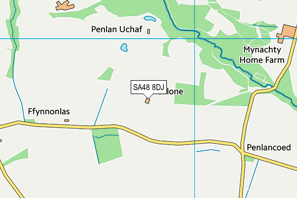 SA48 8DJ map - OS VectorMap District (Ordnance Survey)
